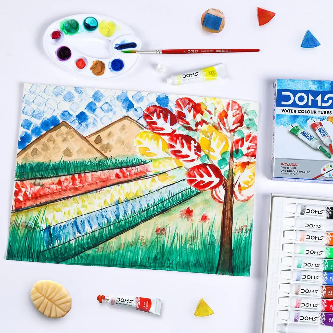 Doms Water Colour Tubes Set of 12 shades (5ml Tubes) Doms